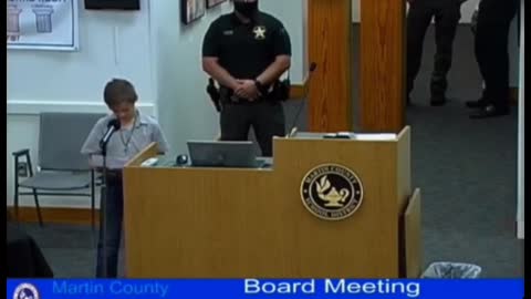 10 year old speaks his mind to the Martin County School District!