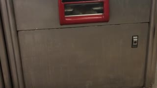 Pt. 2 rat crawls inside atm change and receipt slot, tail sticking out