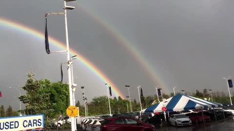 Stunning Double Rainbow Sighting