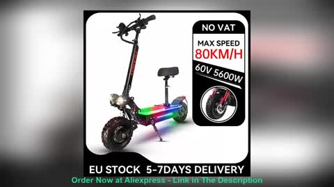 ❄️ US EU Stock 60V 5600W Electric Scooter Adult Powerful Dual Motor 11INCH Off Rord E Scooter