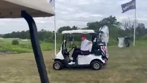 Trump BLASTS Biden While Playing Golf