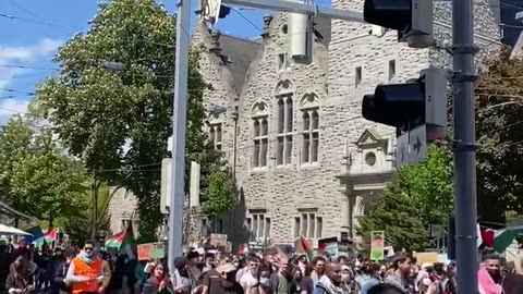 A pro-Palestine march in Zurich, Switzerland. Deport to Israel.