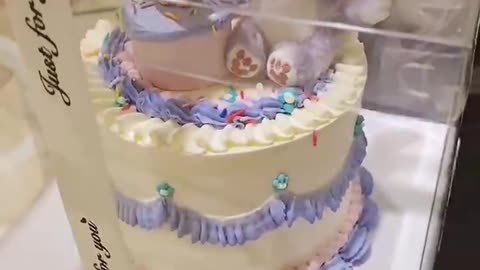 Cute and delicious cartoon cake