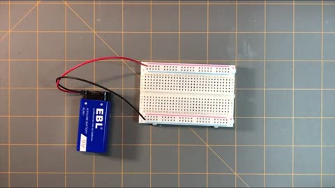 Connecting a 9V Battery Snap Connector to the Breadboard