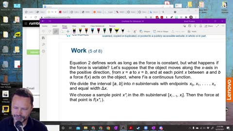 Section 6-4 - Integrals for work problems with an example