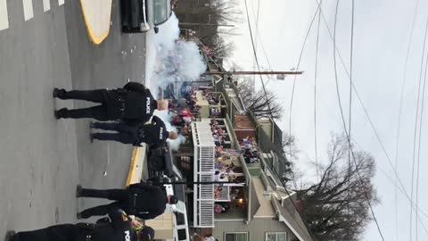 Police Attempt to Disperse WVU Student Riot