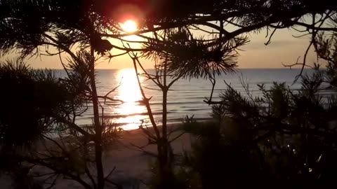 Sunset at Baltic sea