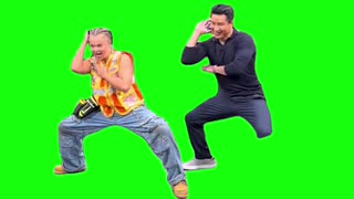 JoJo Siwa and Mario Lopez Dancing to Karma | Green Screen