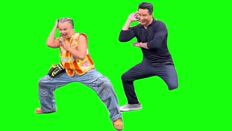 JoJo Siwa and Mario Lopez Dancing to Karma | Green Screen