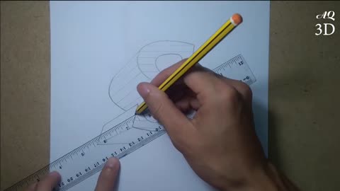 3D DRAWING "How to draw letter S 3D"