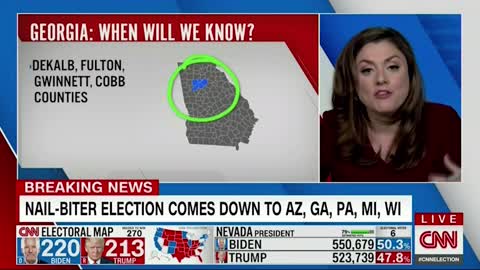 Georgia Stopped Counting On Election Night (CNN Coverage)