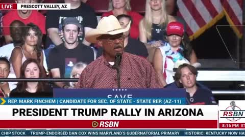 Mark Finchem at Trump Rally in AZ.