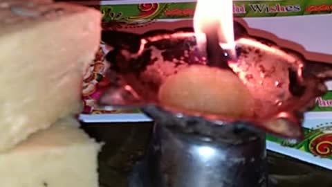 Slow motion of burning flame