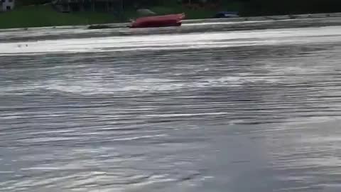 Flooding at Sanford Lake in Michigan causes massive damage