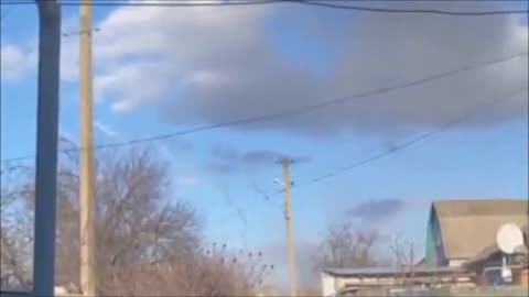 Plane Jet Was Shot Down Balakleya, Kharkiv