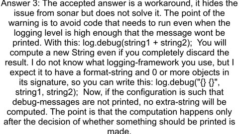 How to solve this issue quotStandard outputs should not be used directly to log anything quot