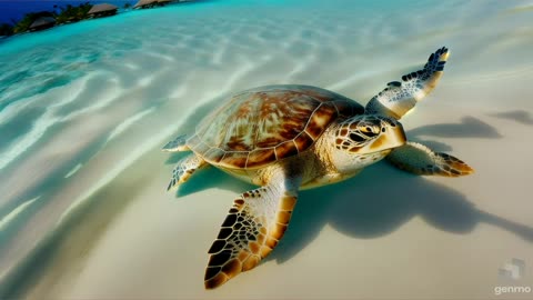 Turtle / Maldives beach