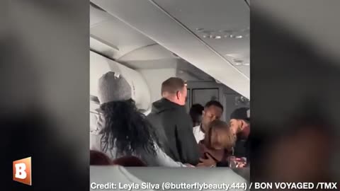 FLIGHT FREAKOUT! Woman Screams, Climbs over Seats as Other Passenger Claims She