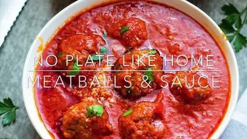 Homemade Italian Meatballs & Tomato Sauce