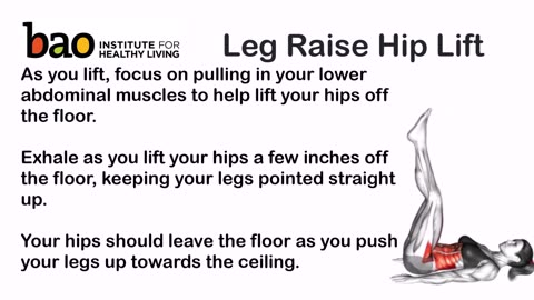 exercise Leg Raise Hip Lift