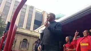 EFF leader Julius Malema addresses supporters
