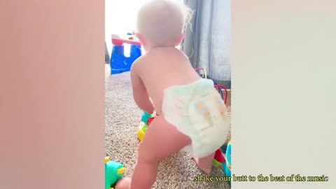 Funny cute baby dance and laugh video🤣🤣