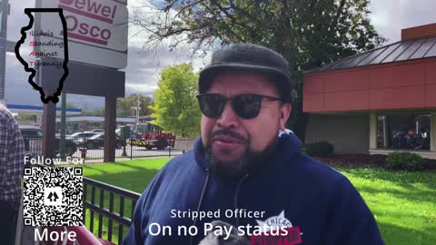 CPD Officer on no pay status at Back the Blue Rally In Chicago on 30 Oct 2021