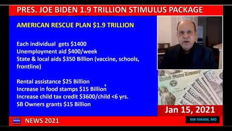 Pres. elect Joe Biden - American Rescue Plan - $1.9 Trillion dollar