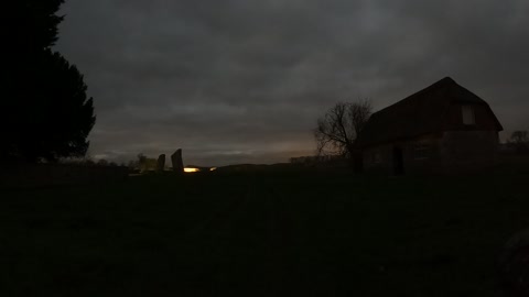 Night lapse. Avebury . Wiltshire. UK. GoPro