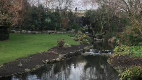 Small Waterfall Hyde park London relaxing and nature