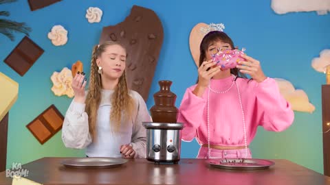 Rich Girl VS Broke Girl Chocolate Fondue Challenge! Epic Battle with Rich vs Normal Snacks by Kaboom