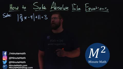 How to Solve Absolute Value Equations (No Solution) | Part 4 of 4 | Minute Math