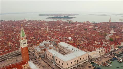 early morning over san marco square in italy