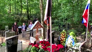 Wagner boss Prigozhin's burial plot shown in St. Petersburg