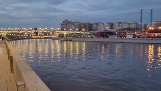 Moscow streets at night, Old Arbat and other locations..