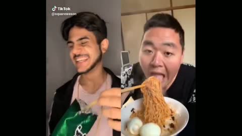 MA 0:05 / 1:30 Funny Food Challange On TikTok | Who will win INDIA Vs CHINA | Be Me Stick |