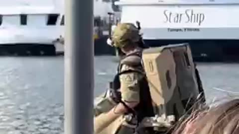 SPECIAL OPS SOLDIER WITH JETPACK BOARDS SHIP IN AMAZING VIDEO HOW TO BOARD A SHIP IN STYLE.