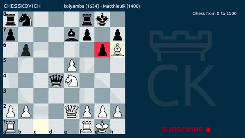 Chess Middlegame from 0 to 1500: Commented Game 4