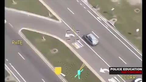 Dashcam/Helicopter - High-Speed Chase With Well Executed Pit Maneuver... Rollover