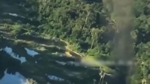 Cessna plane lands in the Brazilian Amazon rainforest