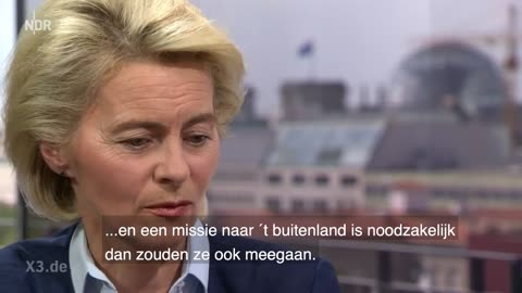 Ursula von der Leyen haar kinderen uiteraard niet in leger