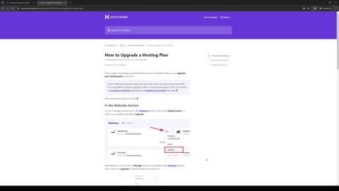 How To Upgrade Hosting Plan in Hostinger
