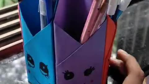 How To Make Pencil And Pen Stand With Peper | Pencil Stand | Pen Stand |