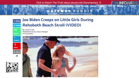 Joe Biden Cant Help But Grope Little Girls While On Beach Vacation