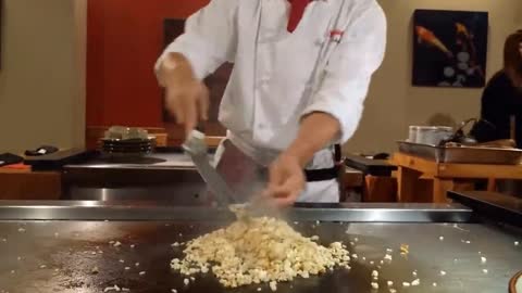 Teppanyaki Show at Benihana - Toronto, Ontario-4