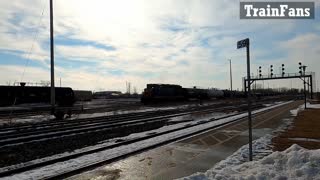 Eastbound CSX 6547 Industrial Train In Sarnia Feb 21 2022