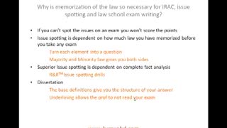 Learn IRAC R&R Issue Spotting For Law School: Never Miss an Issue Again on Law School Exams!