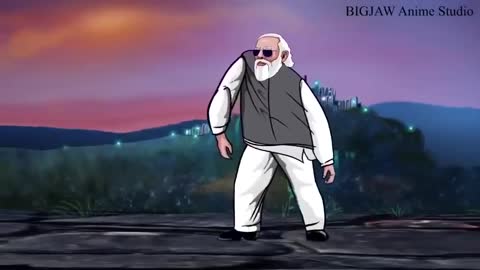 Modi Pushpa dance | Modi Cartoon Viral Videos | Modi as Pushpa | Srivalli | Allu Arjun | PM Modi ji