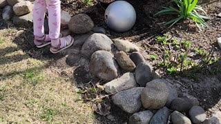 Little Bowling Ball Planter.