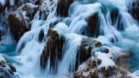 Amazing Blue And White Water